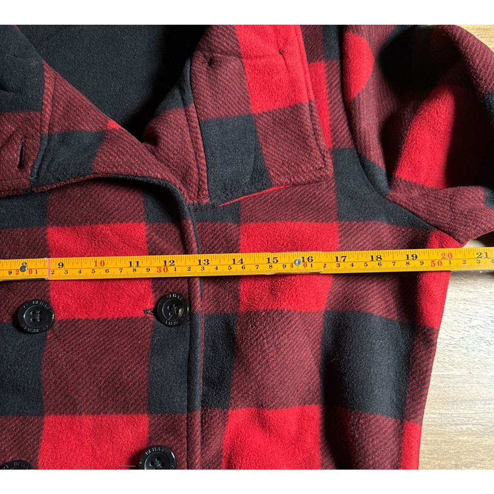 Ike Behar Buffalo Red Black Plaid Womens Fleece Belted Jacket XL - Picture 4 of 10